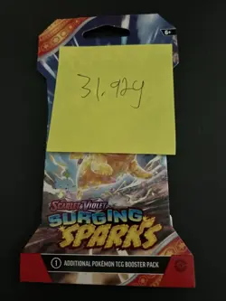 VERY HEAVY - 31.92g - Pokemon Surging Sparks Sleeved Booster Pack - SEALED! - Image 4