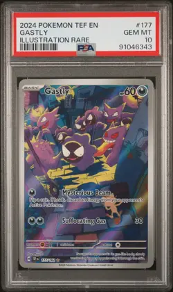 Gastly Illustration Rare Pokemon PSA 10 Temporal Forces GEM MT 177/162 - Image 1