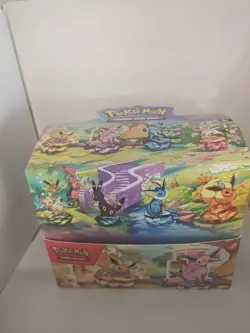 EMPTY Pokemon Prismatic Evolutions Mini Tins Complete Display With Box -No Packs - Image 1