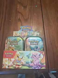 EMPTY Pokemon Prismatic Evolutions Mini Tins Complete Display With Box -No Packs - Image 2