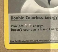 Pokemon TCG 1st Edition Base Set Shadowless Double Colorless Energy 96/102 NM - Image 2