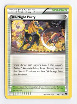 all-night party 96/126 uncommon - Pokemon TCG break point lightly played - Image 1