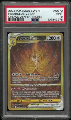 2023 Pokemon SWSH Arceus Vstar Crown Zenith Secret PSA 9 #GG70 - Image 3