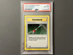 1999 Pokemon Maintenance 1st Ed Shadowless 83/102 Base Set - PSA 10 - Image 1