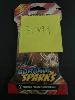 VERY HEAVY - 31.89g - Pokemon Surging Sparks Sleeved Booster Pack - SEALED! - Image 4
