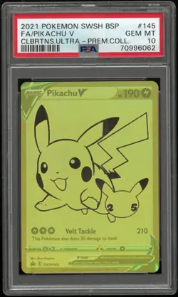 2021 Pokemon SWSH BSP Pikachu V 25th Celebrations UPC PSA 10 #SWSH145 - Image 3