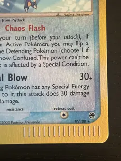 2003 Pokemon TCG Golduck 17/100 - EX Sandstorm Reverse Holo Rare LP/NM - Image 5