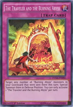 The Traveler and the Burning Abyss - DUEA-EN086 - Super Rare - 1st Edition - Lig - Image 1
