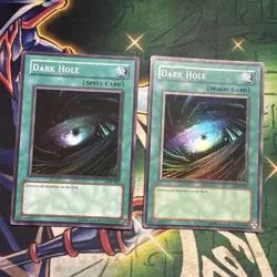 Yugioh! Dark Hole LOB-052 x2 Super Rare Unlimited LP/HP - Image 1