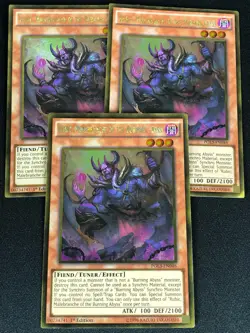 YUGIOH RUBIC MALEBRANCHE OF THE BURNING ABYSS PGL3-EN046 1ST GOLD X3 (NM) - Image 1