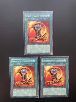 Yugioh Emblem of Dragon Destroyer MFC-090 Common 1st Edition LP/MP X3 - Image 1