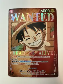 MONKEY D. LUFFY SP ST01-012 SR WANTED POSTER Alt Art OP-03 ONE PIECE CARD GAME - Image 1