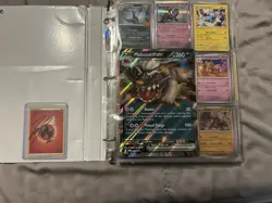 Large Modern Pokemon Binder Collection Holo Reverse Holo Large Card Signed Card - Image 1
