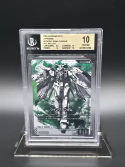 Gundam Card Game Japanese Wing Gundam Beta Alt Art. Beckett BGS 10 - Image 1