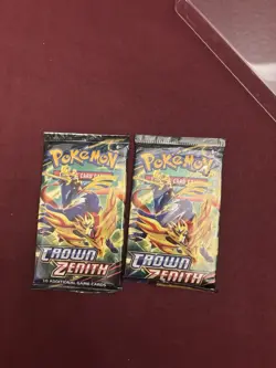 2 Pokemon TCG - Crown Zenith Booster Packs - 20 Cards Sword Shield NEW SEALED - Image 1