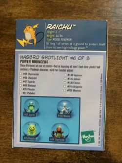 Raichu Pokemon Card Hasbro #26 (6 of 8) ***LARGE CREASE*** 1999 Realistic - Image 2