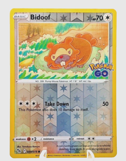 Bidoof 059/078 - Pokemon GO 2022 Reverse Holo- TCG Pokemon Card NM - Image 1