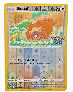 Bidoof 059/078 - Pokemon GO 2022 Reverse Holo- TCG Pokemon Card NM - Image 2
