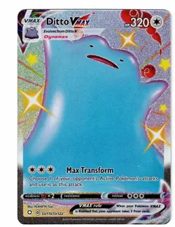Pokemon TCG Shining Fates Ditto VMAX #SV119/SV122 Full Art Secret Rare Card NM - Image 3