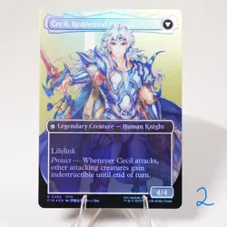 Cecil, Dark Knight Borderless 380 Foil Final Fantasy FIN MTG NM See Video - Image 4