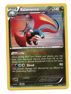 Pokemon Card: Salamence HOLO 8/20 Dragon Vault Rare! GD - Image 1