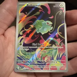 Pokemon Mega Evolutions Bulbasaur 133/132 Illustration Rare Stamped Promo card - Image 1