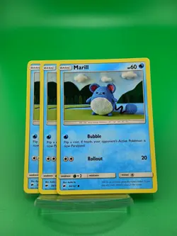 3x Marill 34/147 Pokemon Sun & Moon Burning Shadows - Image 1