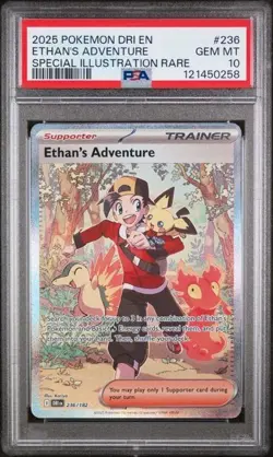 Pokemon TCG Ethan's Adventure 236/182 PSA 10 SIR Destined Rivals Gem Mint - Image 1