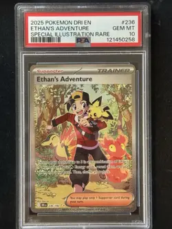 Pokemon TCG Ethan's Adventure 236/182 PSA 10 SIR Destined Rivals Gem Mint - Image 3