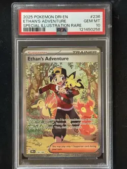 Pokemon TCG Ethan's Adventure 236/182 PSA 10 SIR Destined Rivals Gem Mint - Image 4
