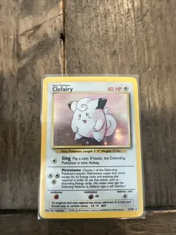 Pokemon TCG Clefairy Base Set Unlimited 5/102 Holo Rare - Image 1