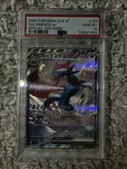 Salamence EX PSA 10 Pokemon 2025 S&V Journey Together Battle Partners SAR 129 - Image 3