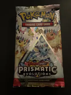 22.38g VERY HEAVY Prismatic Evolutions Pokemon Sealed Booster Pack New - Image 2