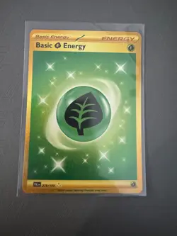 Pokemon Basic Grass Energy 278/193 Paldea Evolved Gold Hyper Rare NM Condition - Image 1