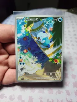 Pokemon TCG Oshawott 105/086 Sv: White Flare Illustration Rare Holo, NM - Image 1