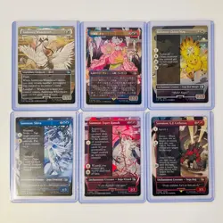 Magic The Gathering Final Fantasy Woodblock Art Borderless Cards (6 Cards) - Image 1