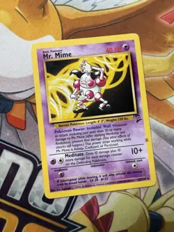 Mr. Mime 27/130 Non Holo Rare Base Set 2 - Pokemon Card WOTC - MP - Image 1