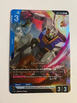 Gundam Card Game GD01-001 LR Gundam RX-78-2 Newtype Rising English - Image 1