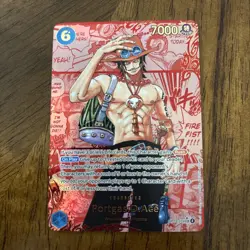 Op-13 Portgas. D Ace Red Manga One Piece Card Game English - Image 3