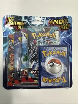 Pokemon TCG Lightning Set Packs with 1 Bonus Card - Image 1