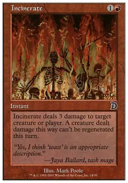 Incinerate - Foil Magic mtg Moderate Play, English Deckmasters x1 - Image 1