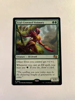 Leaf-Crowned Visionary NM Foundations Jumpstart Regular MTG - Image 1