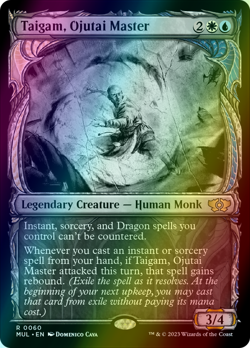 Taigam, Ojutai Master SHOWCASE HALO FOIL, Multiverse Legends, MTG MUL NM/M - Image 1