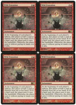 MTG Wild Evocation x4 Magic 2011 M11 Rare LP Playset - Image 1