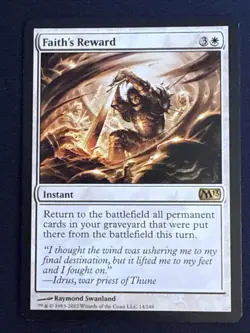 1x Faith's Reward (14) Core Set 2013 M13 LP MTG Magic the Gathering x1 MKE - Image 1