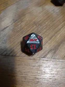 M20 Silver Oversized Spindown Die MTG Life Counter Dice - Image 1