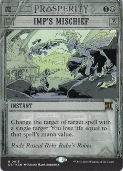 MTG Imp's Mischief (15) | NM Foil | Outlaws of Thunder Junction {OTP} - Image 2