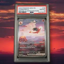 2023 POKEMON MEW EN-151 SPECIAL ILLUSTRATION RARE 199/165 CHARIZARD EX PSA 10 - Image 1