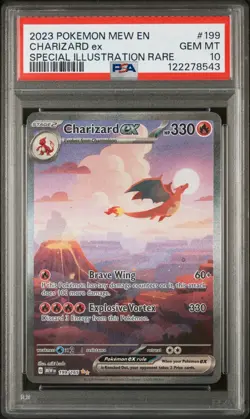 2023 POKEMON MEW EN-151 SPECIAL ILLUSTRATION RARE 199/165 CHARIZARD EX PSA 10 - Image 2