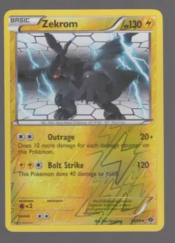 Pokemon Black & White Next Destinies ZEKROM Reverse Holo 50/99 NM - Image 1